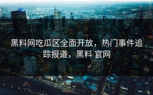 黑料网吃瓜区全面开放，热门事件追踪报道，黑料 官网